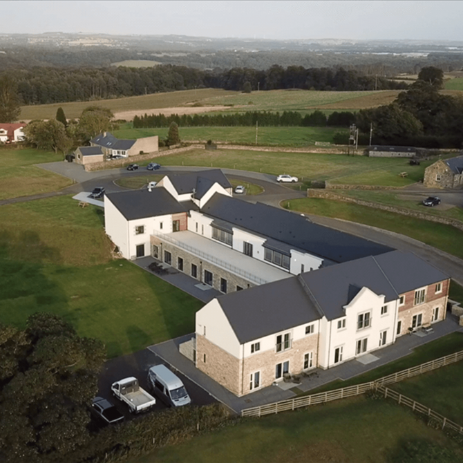 Plawsworth Hall cottages in Durham